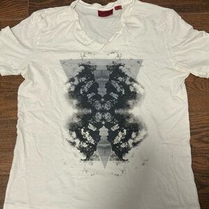Whit V neck Hugo boss t shirty
